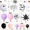 Halloween Latex Balloon Garland Arch Kit with 3D Bat (Black Pink Purple)